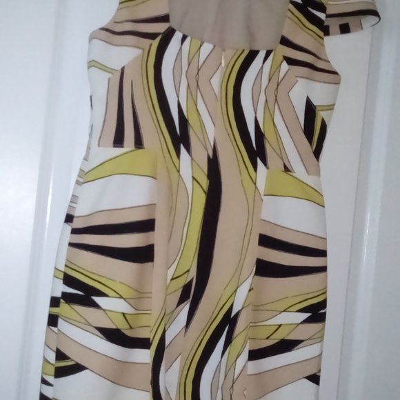 4.collective Multicolor Wave Cotton Cap Sleeve Cocktail Dress - Picture 8 of 10